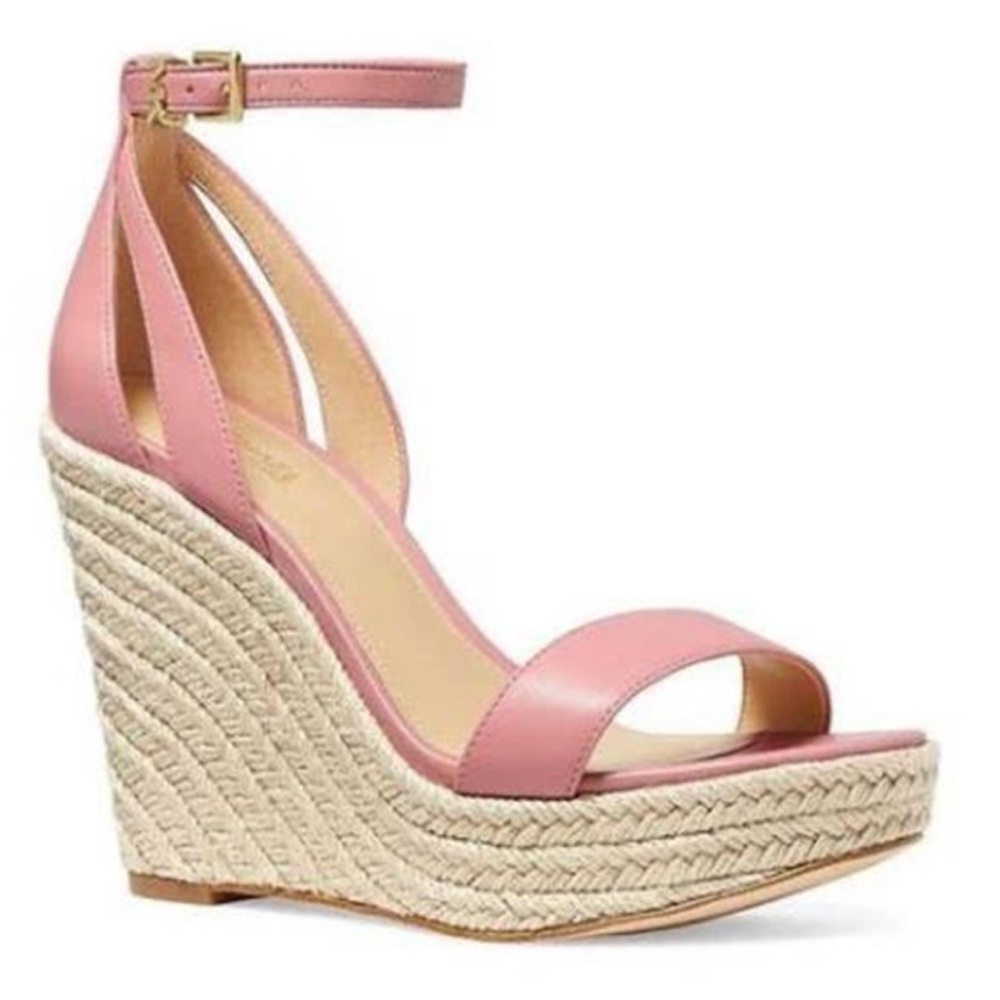Michael Kors Pink Kimberly Leather Wedge NEW Size 10M